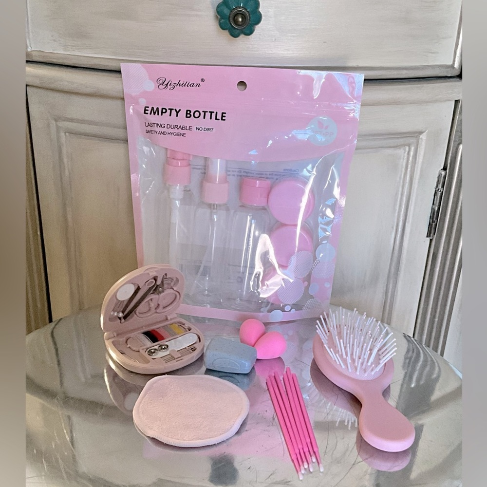 Travel set #6 in Macaroon Colors! all in one package, 19 pieces Light weight!